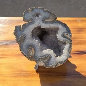 Natural Jumbo Coconut Agate Geode Crystal Art Piece